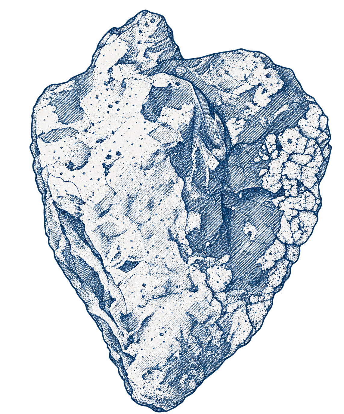 Dessin scientifique d’un fragment pigmenté